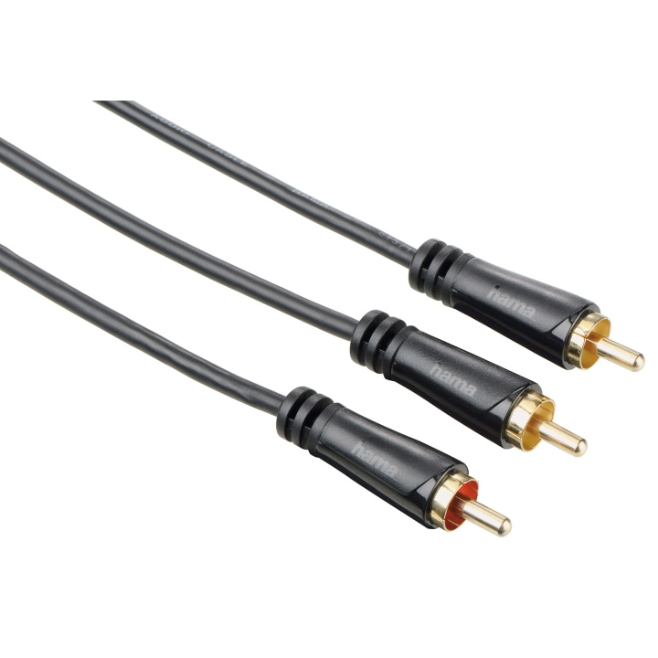 HAMA Kabel Audio 1xRCA-2xRCA Subwooferkabel Guld Svart 1.5m i gruppen HEMELEKTRONIK / Kablar & Adaptrar / RCA-kablar & adaptrar / Kablar hos TP E-commerce Nordic AB (C18511)