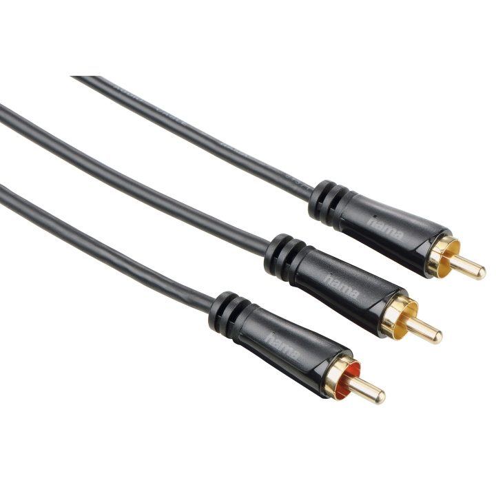 HAMA Kabel Audio 1xRCA-2xRCA Subwooferkabel Guld Svart 7.5m i gruppen HEMELEKTRONIK / Kablar & Adaptrar / RCA-kablar & adaptrar / Kablar hos TP E-commerce Nordic AB (C18512)