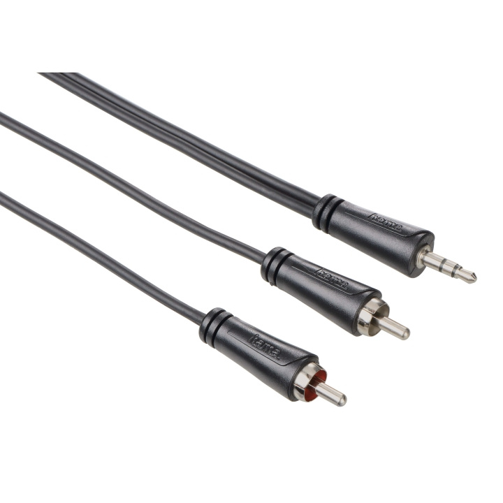 Hama Kabel Audio 3.5mm-2xRCA Svart 0.75m i gruppen HEMELEKTRONIK / Kablar & Adaptrar / RCA-kablar & adaptrar / Kablar hos TP E-commerce Nordic AB (C18514)