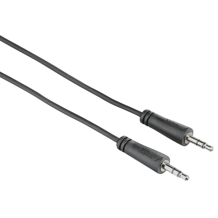 HAMA Kabel Audio 3.5mm-3.5mm Svart 1.5m i gruppen HEMELEKTRONIK / Kablar & Adaptrar / Ljud Analog / AUX-kablar 3,5 mm hos TP E-commerce Nordic AB (C18520)