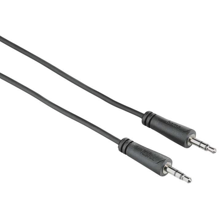 Hama Kabel Audio 3.5mm-3.5mm Svart 1.5m i gruppen HEMELEKTRONIK / Kablar & Adaptrar / Ljud Analog / AUX-kablar 3,5 mm hos TP E-commerce Nordic AB (C18520)