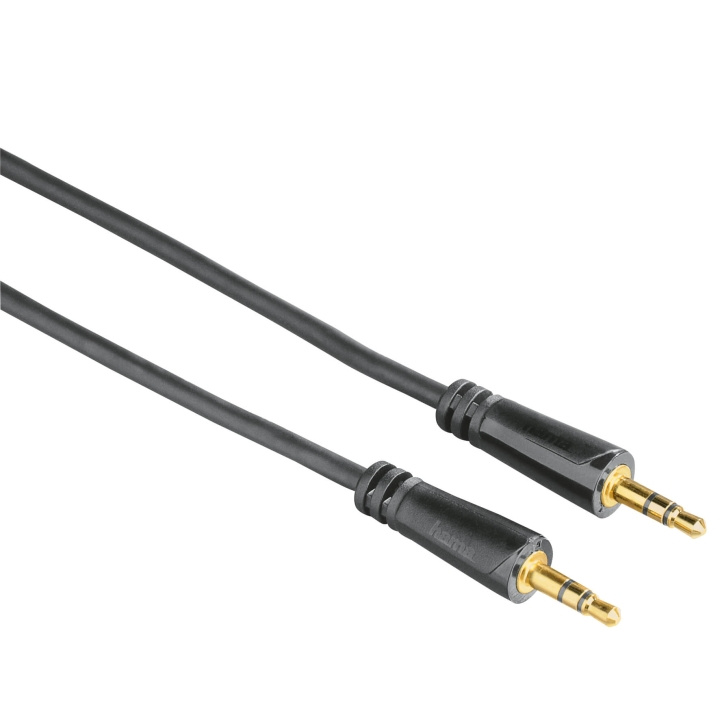 Hama Kabel Audio 3.5mm-3.5mm Guld Svart 3m i gruppen HEMELEKTRONIK / Kablar & Adaptrar / Ljud Analog / AUX-kablar 3,5 mm hos TP E-commerce Nordic AB (C18524)