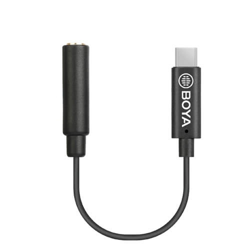 BOYA Mikrofondapter USB-C - 3.5mm BY-K4 Hane - Hona TRS i gruppen HEMELEKTRONIK / Ljud & Bild / Hörlurar & Tillbehör / Tillbehör hos TP E-commerce Nordic AB (C18541)