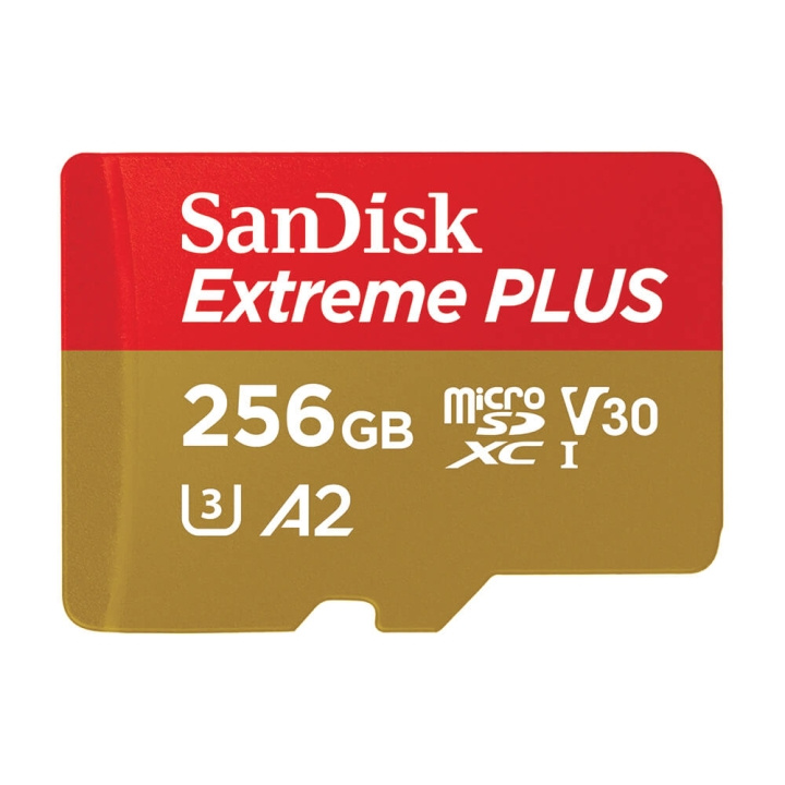 SANDISK MicroSDXC Extreme Plus 256GB 200MB/s A2 C10 V30 UHS-I i gruppen HEMELEKTRONIK / Lagringsmedia / Minneskort / Micro SD/HC/XC hos TP E-commerce Nordic AB (C18619)