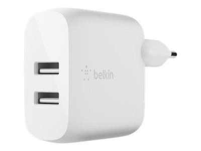Belkin 2x USB Väggladdare 12W i gruppen SMARTPHONE & SURFPLATTOR / Laddare & Kablar / Väggladdare / Väggladdare USB hos TP E-commerce Nordic AB (C18862)