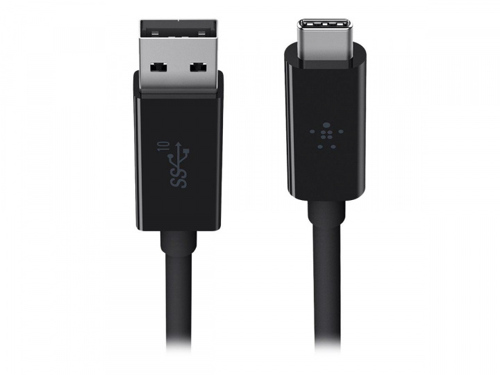Belkin USB-C 3.1 To USB-A 3.1 Cable 1m, Svart i gruppen SMARTPHONE & SURFPLATTOR / Laddare & Kablar / Kablar / Kablar Typ C hos TP E-commerce Nordic AB (C18879)