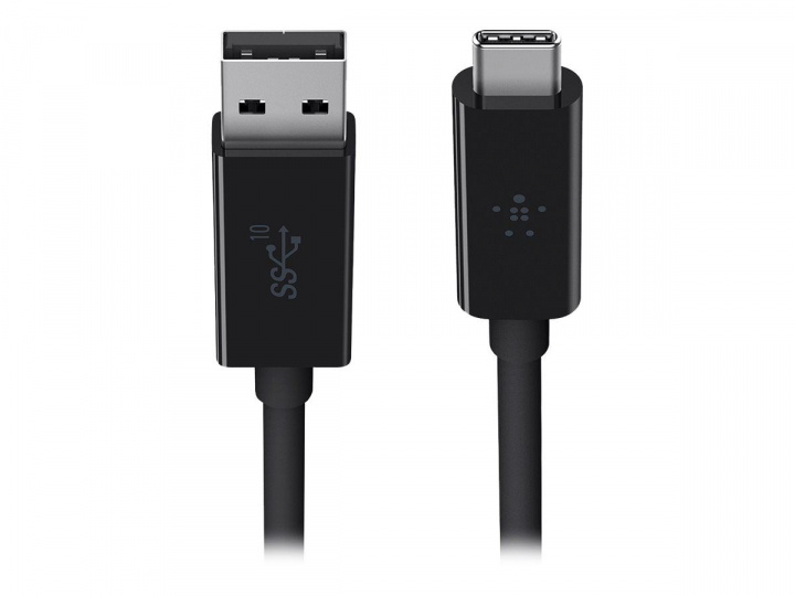 Belkin USB-C 3.1 To USB-A 3.1 Cable 1m, Svart i gruppen SMARTPHONE & SURFPLATTOR / Laddare & Kablar / Kablar / Kablar Typ C hos TP E-commerce Nordic AB (C18879)