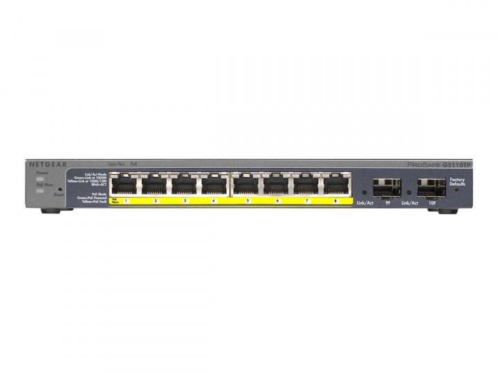 Netgear 10PT GE POE+ SMART PRO DESKTOP SWCH i gruppen DATORER & KRINGUTRUSTNING / Nätverk / Switchar hos TP E-commerce Nordic AB (C19365)