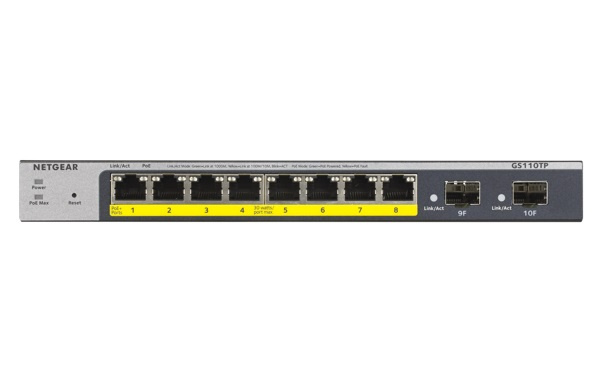 Netgear 8P GE POE SMART MANAGED PRO SWITCH i gruppen DATORER & KRINGUTRUSTNING / Nätverk / Switchar hos TP E-commerce Nordic AB (C19396)