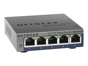 Netgear GS105E-200PES i gruppen DATORER & KRINGUTRUSTNING / Nätverk / Switchar / 10/100/1000Mbps hos TP E-commerce Nordic AB (C19427)