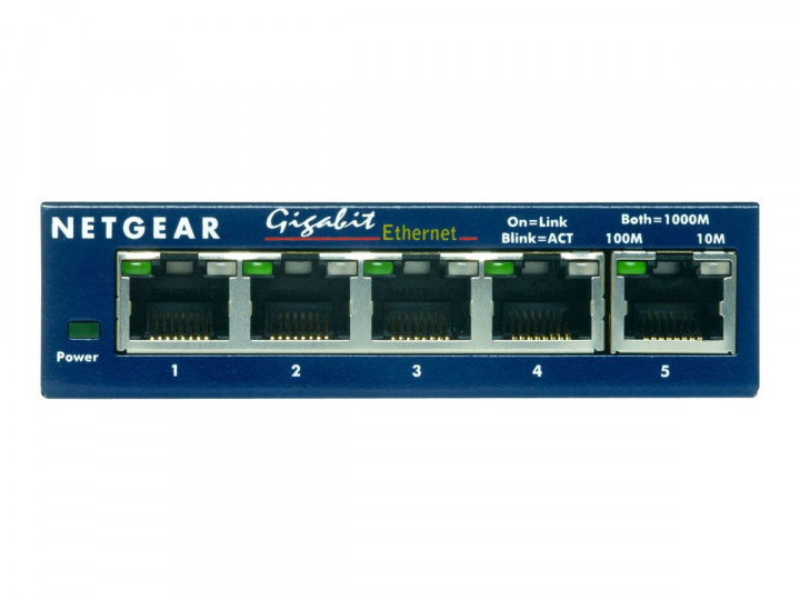 Netgear GS105GE 5Port 1000T switch i gruppen DATORER & KRINGUTRUSTNING / Nätverk / Switchar / 10/100/1000Mbps hos TP E-commerce Nordic AB (C19428)