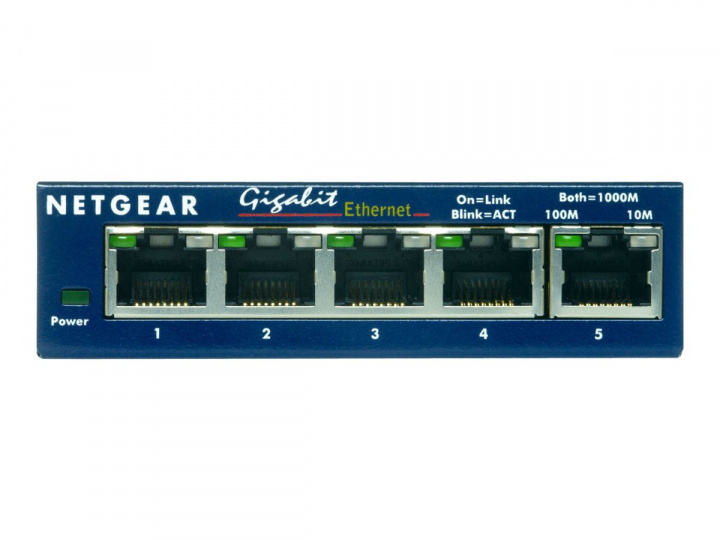 Netgear GS105GE 5Port 1000T switch i gruppen DATORER & KRINGUTRUSTNING / Nätverk / Switchar hos TP E-commerce Nordic AB (C19428)
