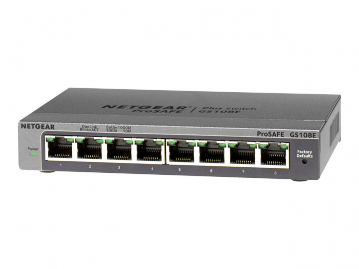 Netgear GS108E-300PES i gruppen DATORER & KRINGUTRUSTNING / Nätverk / Switchar hos TP E-commerce Nordic AB (C19429)