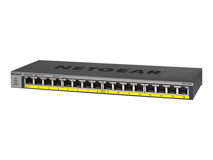 Netgear GS116LP Gigabit Ethernet Unmanaged Switch i gruppen DATORER & KRINGUTRUSTNING / Nätverk / Switchar / 10/100/1000Mbps hos TP E-commerce Nordic AB (C19433)