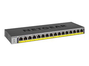 Netgear GS116PP Gigabit Ethernet Unmanaged Switch i gruppen DATORER & KRINGUTRUSTNING / Nätverk / Switchar hos TP E-commerce Nordic AB (C19434)