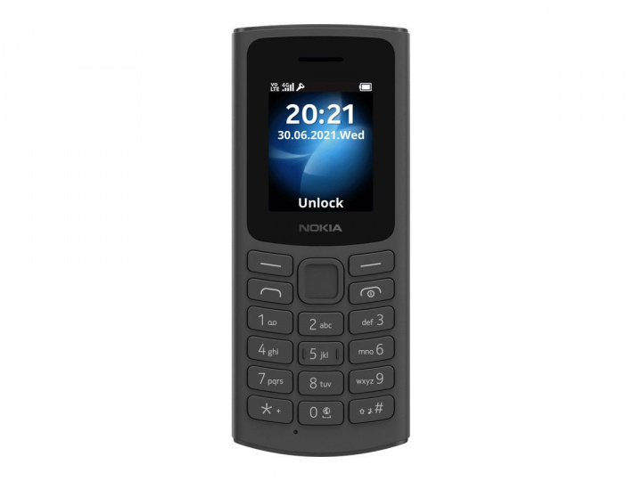 Nokia 105 4G DualSim, Svart i gruppen SMARTPHONE & SURFPLATTOR / Mobiltelefoner & smartphones hos TP E-commerce Nordic AB (C19442)