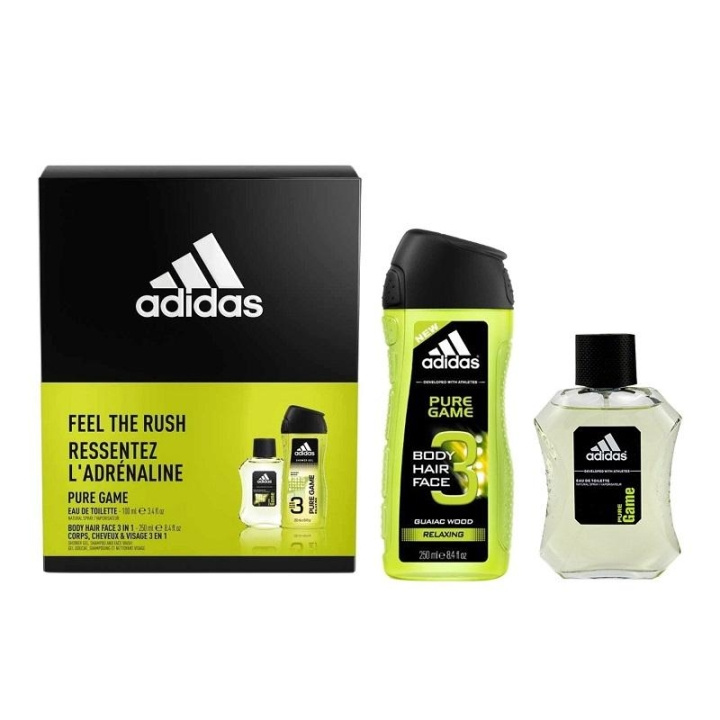 Giftset Adidas Pure Game Duo Edt 100 ml + Shower Gel 250 ml i gruppen SKÖNHET & HÄLSA / Presentkit / Presentkit För Honom hos TP E-commerce Nordic AB (C19946)