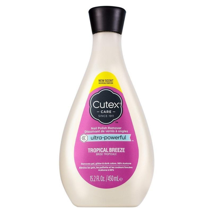 Cutex Ultra-Powerful Nail Polish Remover Tropical Breeze 450 ml i gruppen SKÖNHET & HÄLSA / Manikyr/Pedikyr / Nagellacksborttagning hos TP E-commerce Nordic AB (C19952)