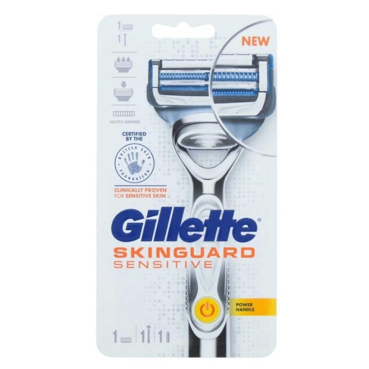 Gillette Skinguard Sensitive Power Razor i gruppen SKÖNHET & HÄLSA / Hår & Styling / Rakning & Trimning / Rakhyvlar & Tillbehör hos TP E-commerce Nordic AB (C19955)