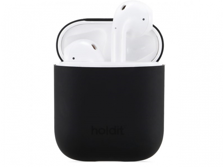 Holdit Nygård Silicone Case - Fodral till Airpods, Blush Black i gruppen HEMELEKTRONIK / Ljud & Bild / Hörlurar & Tillbehör / Tillbehör hos TP E-commerce Nordic AB (C20094)