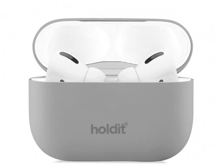 Holdit Nygård Silicone Case - Fodral till Airpods Pro, Taupe i gruppen HEMELEKTRONIK / Ljud & Bild / Hörlurar & Tillbehör / Tillbehör hos TP E-commerce Nordic AB (C20099)
