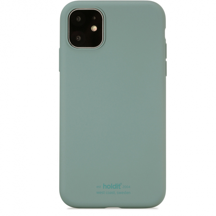 Holdit Silicone Case - Mobilskydd i Silikon till Iphone 11, Moss Green i gruppen SMARTPHONE & SURFPLATTOR / Mobilskydd / Apple / iPhone 11 / Skal hos TP E-commerce Nordic AB (C20112)