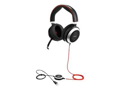 JABRA Headset Evolve 80 Ms Stereo i gruppen DATORER & KRINGUTRUSTNING / Datortillbehör / Headset hos TP E-commerce Nordic AB (C20223)