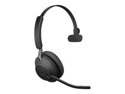 Jabra Office Trådlös Hörlur, Jabra Evolve2 65 Link380a Ms Mono Black i gruppen DATORER & KRINGUTRUSTNING / Datortillbehör / Headset hos TP E-commerce Nordic AB (C20343)