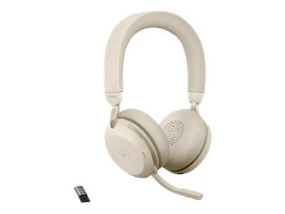 Jabra Office Trådlösa Hörlurar, Jabra Evolve2 75 Link380a Ms Stereo Beige i gruppen DATORER & KRINGUTRUSTNING / Datortillbehör / Headset hos TP E-commerce Nordic AB (C20350)