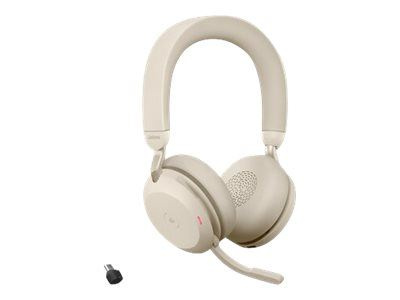 Jabra Office Trådlösa Hörlurar, Jabra Evolve2 75 Link380c Uc Stereo Beige i gruppen DATORER & KRINGUTRUSTNING / Datortillbehör / Headset hos TP E-commerce Nordic AB (C20359)