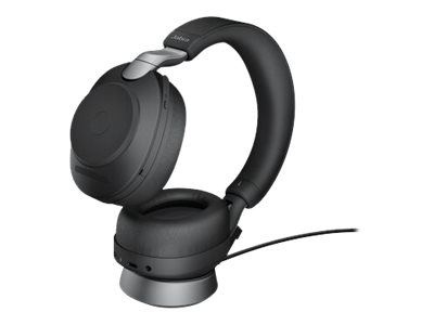 Jabra Office Trådlösa Hörlurar med Laddställ, Jabra Evolve2 85 Link380a Uc Stereo Black i gruppen DATORER & KRINGUTRUSTNING / Datortillbehör / Headset hos TP E-commerce Nordic AB (C20365)