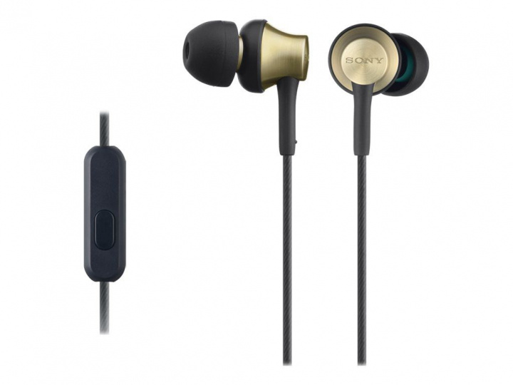 Sony MDR EX650AP - Trådade In-Ear Hörlurar med enastående ljudkvalitet, Svart/Guld i gruppen HEMELEKTRONIK / Ljud & Bild / Hörlurar & Tillbehör / Hörlurar hos TP E-commerce Nordic AB (C20672)