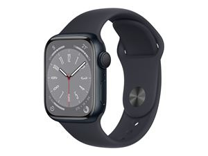 Apple Watch Ser 8 GPS 41mm Midnight Alu Case Midnight Sport Band - i gruppen SPORT, FRITID & HOBBY / Smartwatch & Aktivitetsarmband / Smartwatches hos TP E-commerce Nordic AB (C21345)