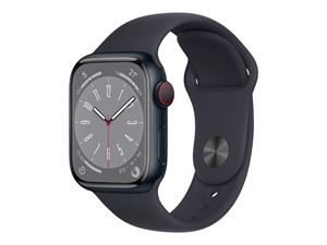 Apple Watch Ser 8 GPS+Cell 41mm Midnight Alu Case Midnight Sport B i gruppen SPORT, FRITID & HOBBY / Smartwatch & Aktivitetsarmband / Smartwatches hos TP E-commerce Nordic AB (C21353)
