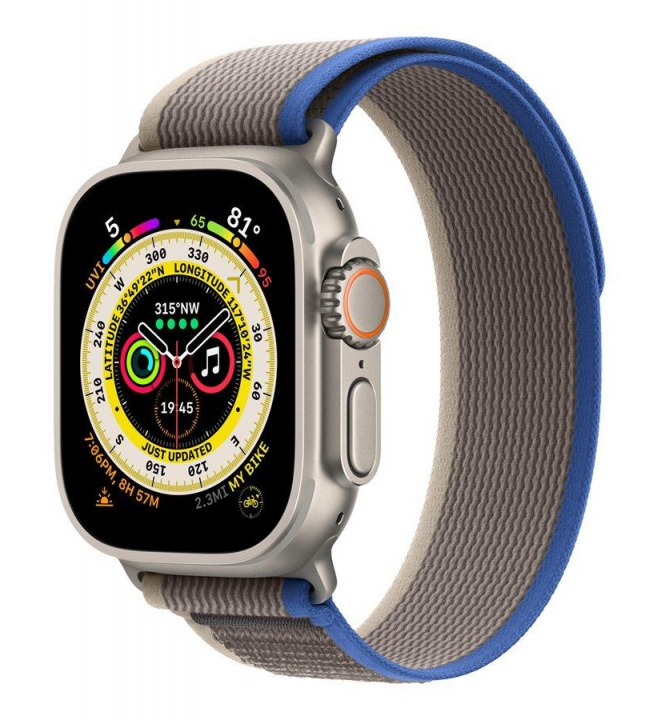 Apple Watch Ultra GPS + Cell 49mm Blue/Gray Trail Loop M/L i gruppen SMARTPHONE & SURFPLATTOR / Träning, hem & fritid / Apple Watch & tillbehör / Apple Watch hos TP E-commerce Nordic AB (C21367)