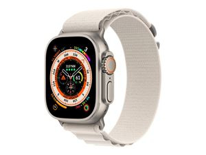 Apple Watch Ultra GPS + Cell 49mm Starlight Alpine Loop - Large i gruppen SPORT, FRITID & HOBBY / Smartwatch & Aktivitetsarmband / Smartwatches hos TP E-commerce Nordic AB (C21374)