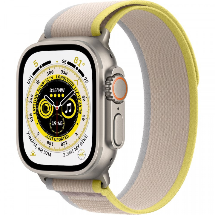 Apple Watch Ultra GPS + Cell 49mm Yellow/Beige Trail Loop - M/L i gruppen SMARTPHONE & SURFPLATTOR / Träning, hem & fritid / Apple Watch & tillbehör / Apple Watch hos TP E-commerce Nordic AB (C21379)