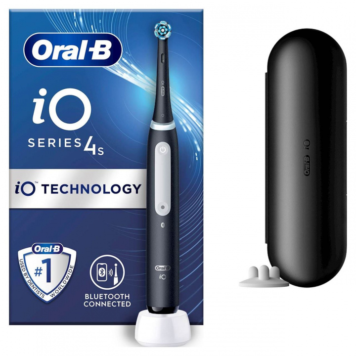 Oral-B iO4s Matt Black i gruppen SKÖNHET & HÄLSA / Munvård / Eltandborstar hos TP E-commerce Nordic AB (C21482)