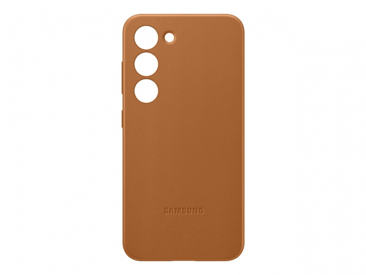 Samsung Galaxy S23 Leather Case Camel i gruppen SMARTPHONE & SURFPLATTOR / Mobilskydd / Samsung hos TP E-commerce Nordic AB (C21708)