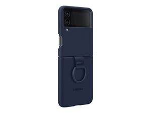 Samsung Galaxy Z Flip4 Silicone Cover With Ring Navy i gruppen SMARTPHONE & SURFPLATTOR / Mobilskydd / Samsung hos TP E-commerce Nordic AB (C21858)
