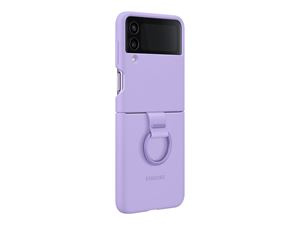 Samsung Galaxy Z Flip4 Silicone Cover With Ring Purple i gruppen SMARTPHONE & SURFPLATTOR / Mobilskydd / Samsung hos TP E-commerce Nordic AB (C21860)