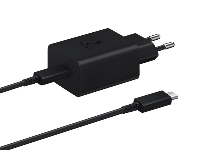 Samsung Snabbladdare - 45w, Inkl USB-C till USB-C kabel, 5A, Svart i gruppen SMARTPHONE & SURFPLATTOR / Laddare & Kablar / Väggladdare / Väggladdare Typ C hos TP E-commerce Nordic AB (C21945)