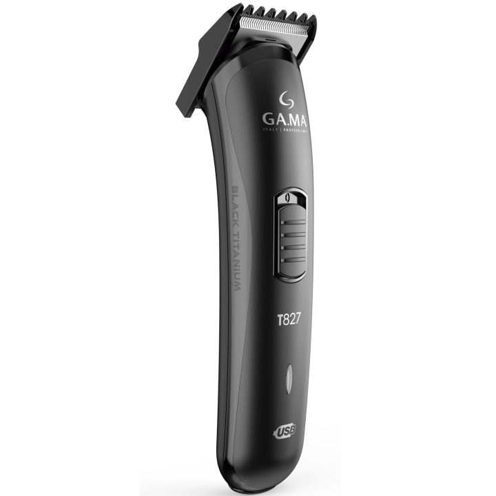 Ga.Ma Skäggtrimmer Black Titanium T827 i gruppen SKÖNHET & HÄLSA / Hår & Styling / Rakning & Trimning / Skäggtrimmers & Tillbehör hos TP E-commerce Nordic AB (C22047)