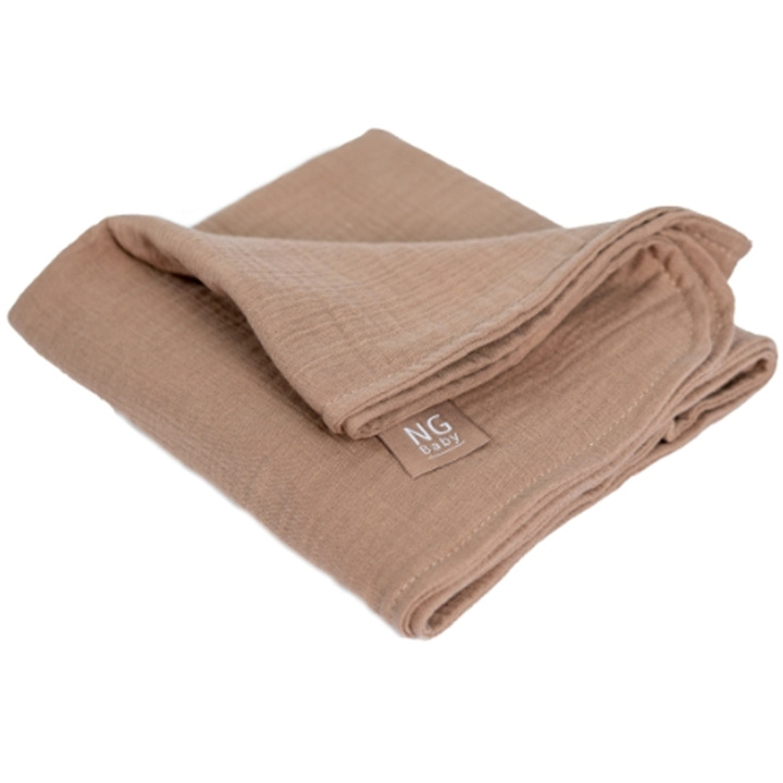 NG Baby Muslinfilt Deluxe Dusty Brown i gruppen LEKSAKER, BARN- & BABYPRODUKTER / Barntextilier / Babyfiltar hos TP E-commerce Nordic AB (C22114)