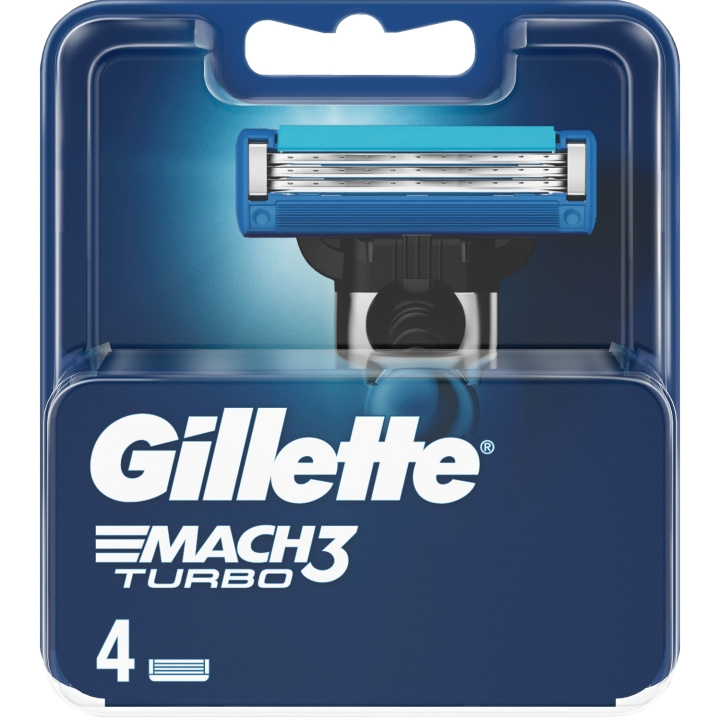 Gillette Mach3 Turbo 4pack i gruppen SKÖNHET & HÄLSA / Hår & Styling / Rakning & Trimning / Rakhyvlar & Tillbehör hos TP E-commerce Nordic AB (C22143)