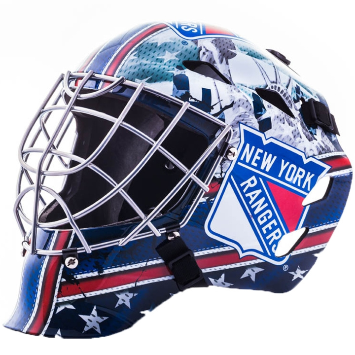 SportMe Streethockeymask NHL New York Rangers i gruppen SPORT, FRITID & HOBBY / Sportutrustning / Cykeltillbehör / Hjälmar hos TP E-commerce Nordic AB (C22175)