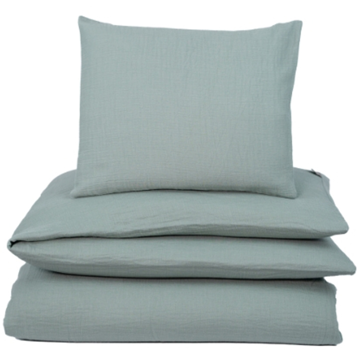 NG Baby Påslakan Vagga/Vagga Muslin Frosty Green i gruppen LEKSAKER, BARN- & BABYPRODUKTER / Barntextilier / Sängkläder / Bäddset för spjälsäng hos TP E-commerce Nordic AB (C22196)