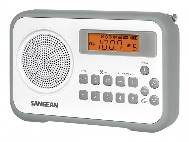 Sangean PRD18 - Portabel Radio, Grå i gruppen HEMELEKTRONIK / Ljud & Bild / Hemmabio, HiFi & Bärbart / Radio & Väckarklockor / Radio hos TP E-commerce Nordic AB (C22374)
