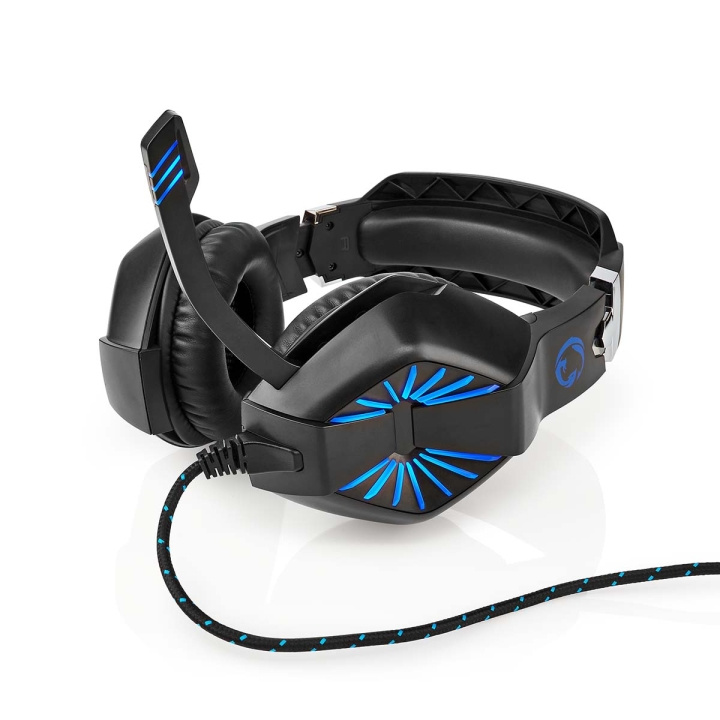 Nedis Gaming Headset | Over-Ear | Stereo | USB Type-A / 2x 3.5 mm | Vikbara Mikrofon | 2.20 m | LED i gruppen DATORER & KRINGUTRUSTNING / Gaming / Headset hos TP E-commerce Nordic AB (C22840)