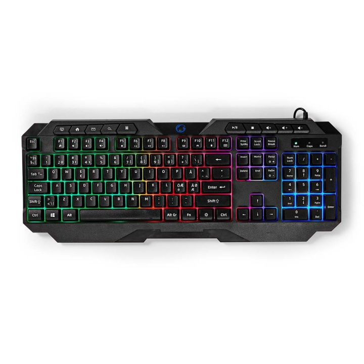 Trådat Gaming-Tangentbord | USB Type-A | Membrantangenter | LED | QWERTY | ND Layout | Strömkabel längd: 1.30 m | Multimedia i gruppen DATORER & KRINGUTRUSTNING / Gaming / Tangentbord hos TP E-commerce Nordic AB (C22842)